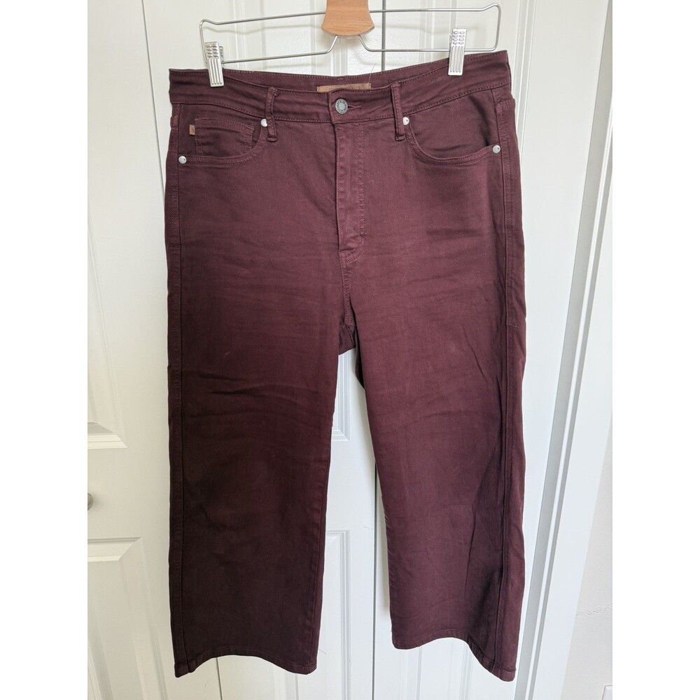 Judy Blue Jeans Womens 11/30 Wide Leg High Rise ankle Stretch Garment Dyed